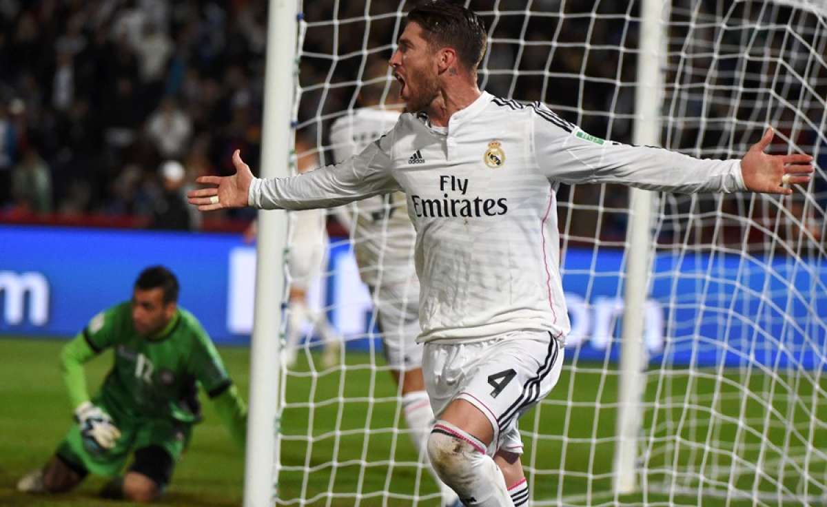 Sergio Ramos abri&oacute; la ruta de la victoria con un gol de cabeza en el primer tiempo. Foto: Agencia AFP