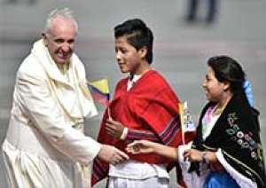 Llegada del Papa Francisco al Ecuador