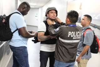 Daniel Salcedo (centro) ofreció disculpas por formar parte de la red criminal del narcotraficante Leandro Norero. 