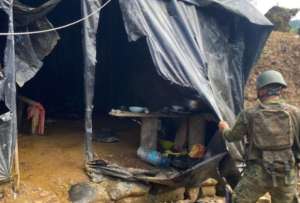 Campamento de miner&iacute;a ilegal es inhabilitado en Buenos Aires, Imbabura