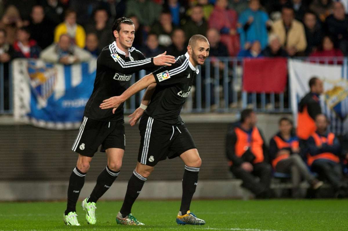 El gal&eacute;s Bale y el franc&eacute;s Benzema fueron los artifices de los goles blancos. Foto: Agencia AFP