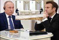 Emmanuel Macron se negó a realizarse una PCR para su encuentro con Vladimir Putin