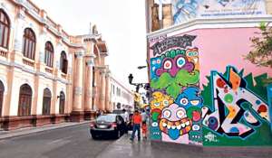 Las tem&aacute;ticas de los murales estaban vinculadas con la mujer andina, la historia, la democracia y la contaminaci&oacute;n. Foto: Tomada de cde.laprensa.pe