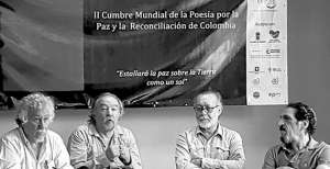 Fernando Rend&oacute;n y Juan Manuel Roca, poetas colombianos. Foto: efebp.blogspot.com