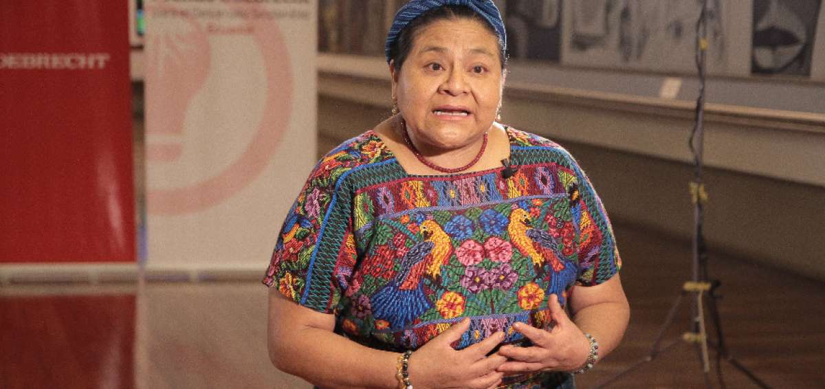 Rigoberta Mench&uacute;, Premio Nobel de la Paz en 1992.
