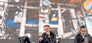 El vicepresidente, Jorge Glas, realiz&oacute; el primer enlace ciudadano transmitido en 2015 desde la ciudad de Ba&ntilde;os, provincia de Tungurahua. Foto: Cortes&iacute;a Presidencia de la Rep&uacute;blica