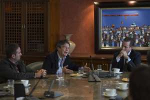 El encuentro del exbanquero Guillermo Lasso se realiz&oacute; en la C&aacute;mara de Comercio de Quito. Foto: EL TEL&Eacute;GRAFO