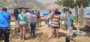 Una escena de las filmaciones de &ldquo;Pesca&iacute;to&rdquo; en las cercan&iacute;as de la ciudad colombiana de Santa Marta.