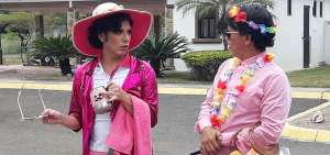 Tras c&aacute;mara de La Michy y La Melo, comedia interpretada por los actores V&iacute;ctor Ara&uacute;z y David Reinoso.