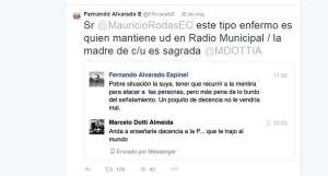Dotti insulta al Secretario de Comunicaci&oacute;n de la Presidencia