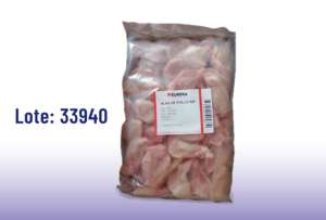El lote 33940 de la marca de alitas se encuentra contaminado con salmonella. 