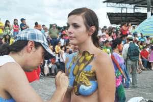 En este certamen participaron expositores de Imbabura, Napo, Manab&iacute;, Pastaza y Pichincha. Jairo Grefa, del cant&oacute;n Mera, fue el ganador. Foto: Regi&oacute;n Norte