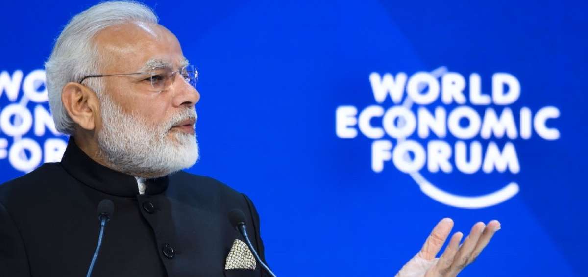  El Presidente de India, Narendra Modi, ofreci&oacute; el discurso inaugural en el Foro mundial de econom&iacute;a.