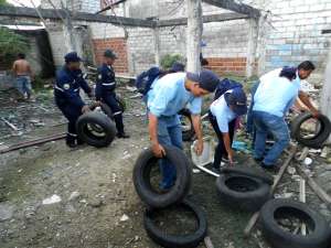 Un dep&oacute;sito de llantas fue eliminado por considerarlo un riesgo para la salud. Foto: Cortes&iacute;a