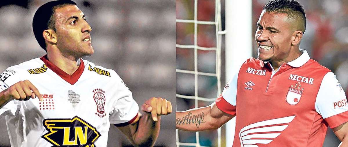 Ram&oacute;n &lsquo;Wanchope&rsquo; Abila (izq.) y Wilson Morelo tendr&aacute;n un duelo intenso esta noche en Buenos Aires. Foto: AFP