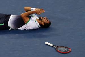 Marin Cilic celebra su primer t&iacute;tulo de Grand Slam a los 25 a&ntilde;os. Foto: AFP