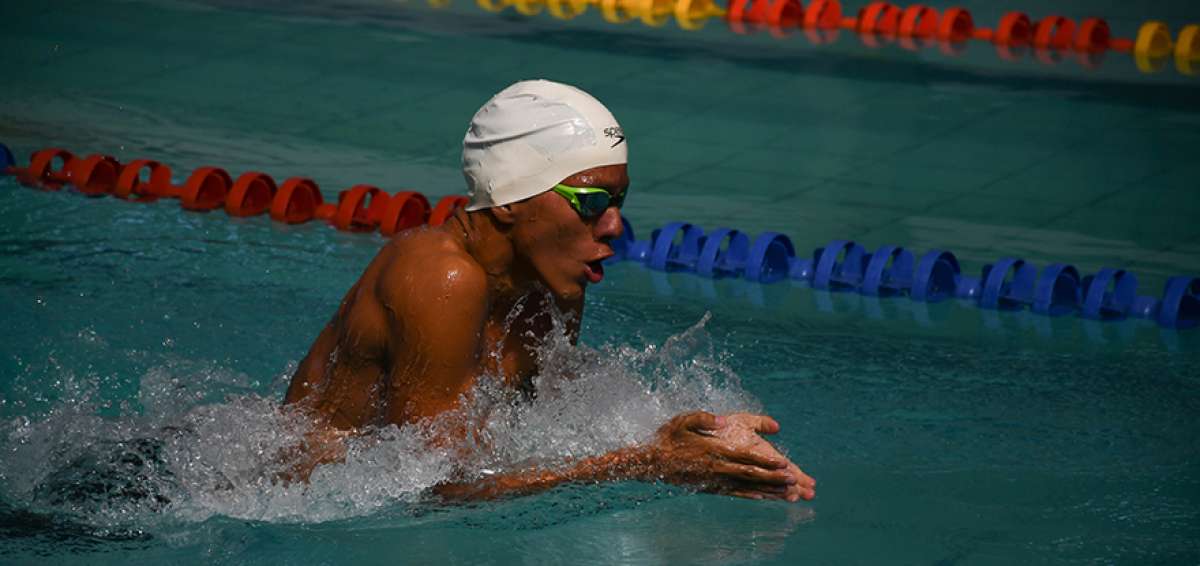 El poder de la voluntad se ve en la piscina