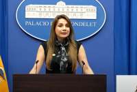 Carolina Jaramillo, vocera de Carondelet, anunció temas sobre la reanudación del bombeo del SOTE, castración química para violadores, cifras sobre crecimiento económico, 