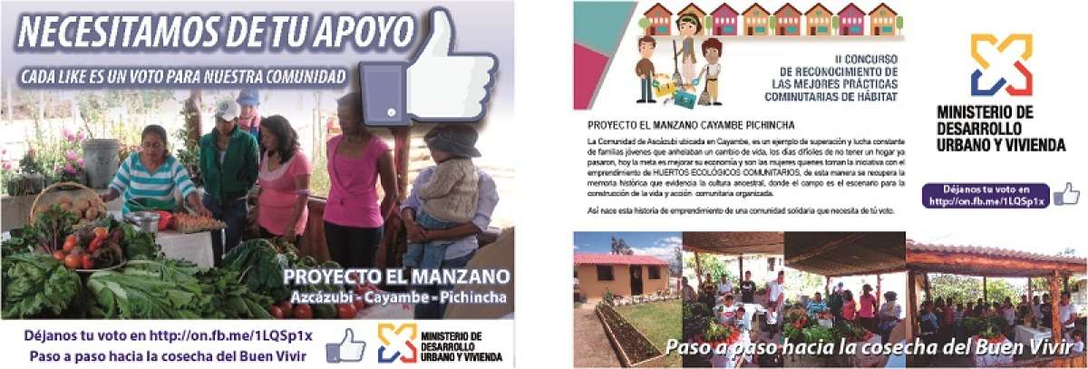 Hasta el domingo se podr&aacute; votar por la mejor pr&aacute;ctica comunitaria de h&aacute;bitat