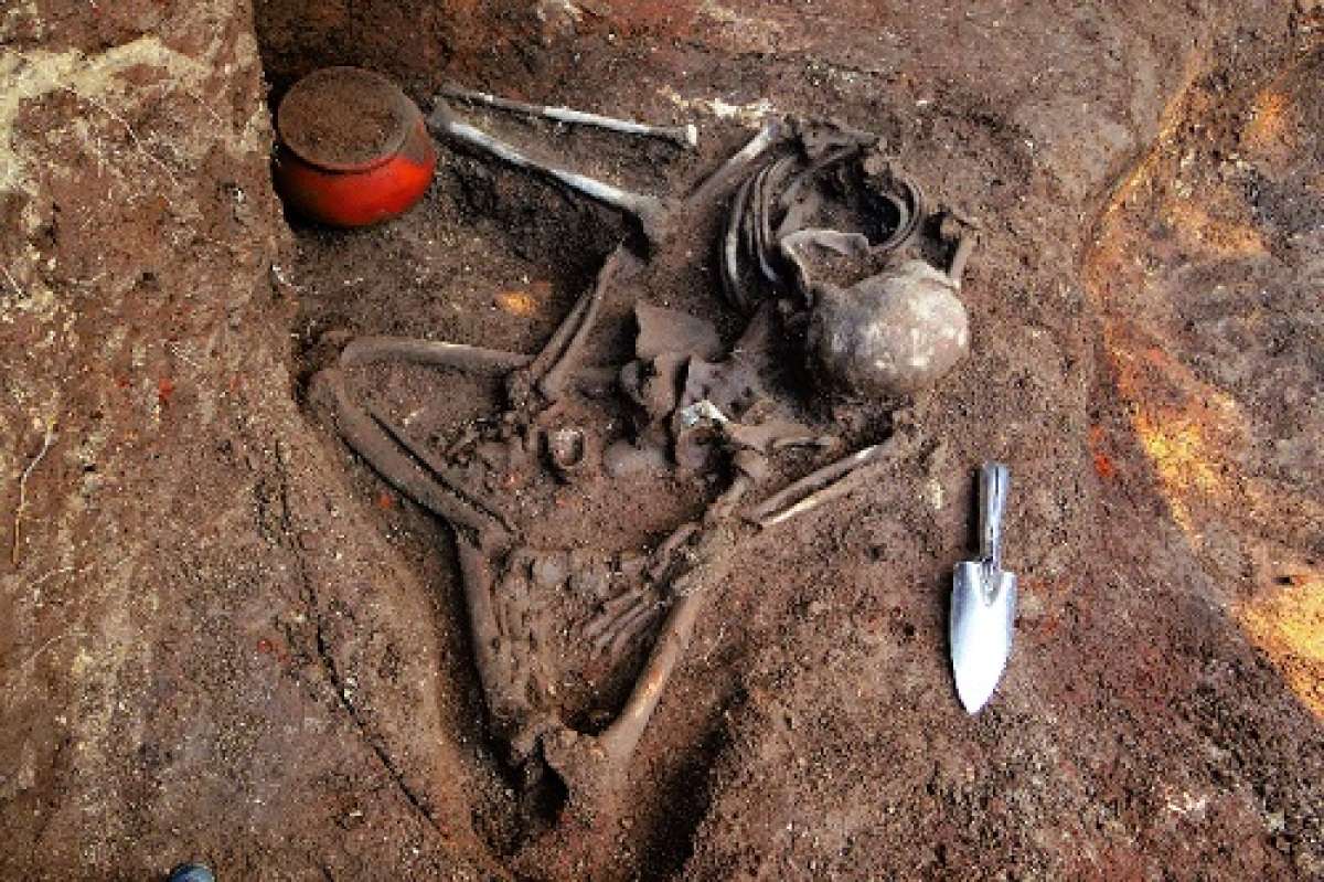 El descubrimiento, producto de investigaciones iniciadas en 2007, se produjo en abril pasado en el sitio arqueol&oacute;gico Nueva Esperanza. Foto: AFP