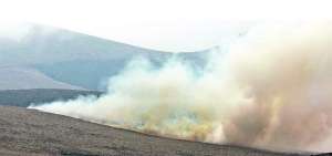 Una de las grandes dificultades para sofocar las llamas son las fuertes r&aacute;fagas de viento. Esto transporta chispas que provocan m&aacute;s incendios.