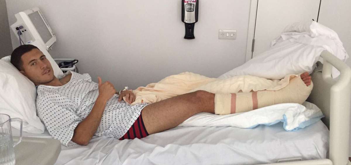 Hazard ser&aacute; baja tres meses despu&eacute;s de lesionarse un tobillo