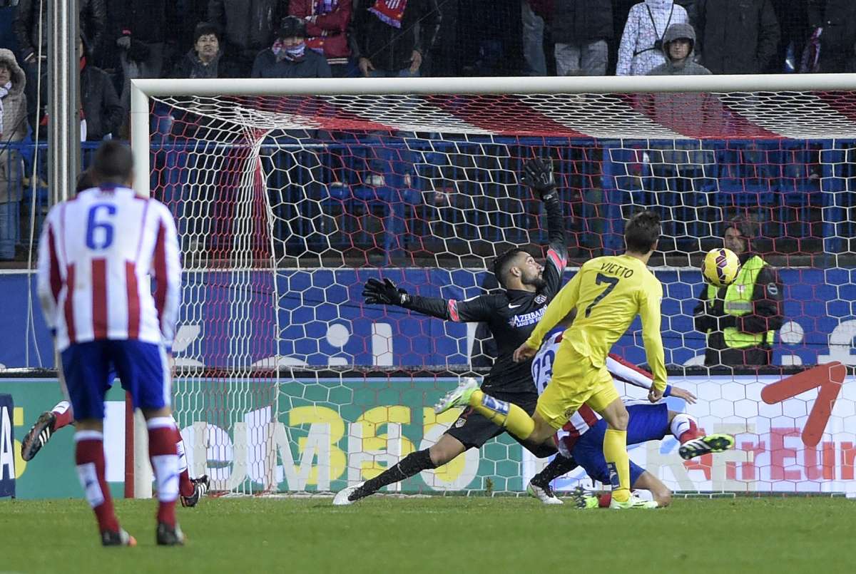 Vietto anot&oacute; el &uacute;nico tanto del encuentro entre Atl&eacute;tico de Madrid y Villareal. Foto: AFP
