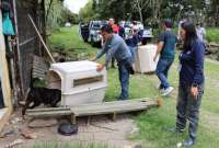 La denuncia de maltrato a canes fue receptada por la Unidad de Bienestar Animal de Quito. 