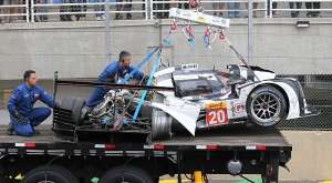 As&iacute; quedo el auto de Mark Webber luego del accidente en el circuito de Interlagos. Foto: Tomada de Motorsport
