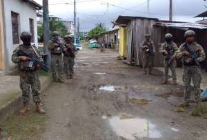 En San Lorenzo (Esmeraldas) se realizaron controles de armas, municiones y explosivos. 
