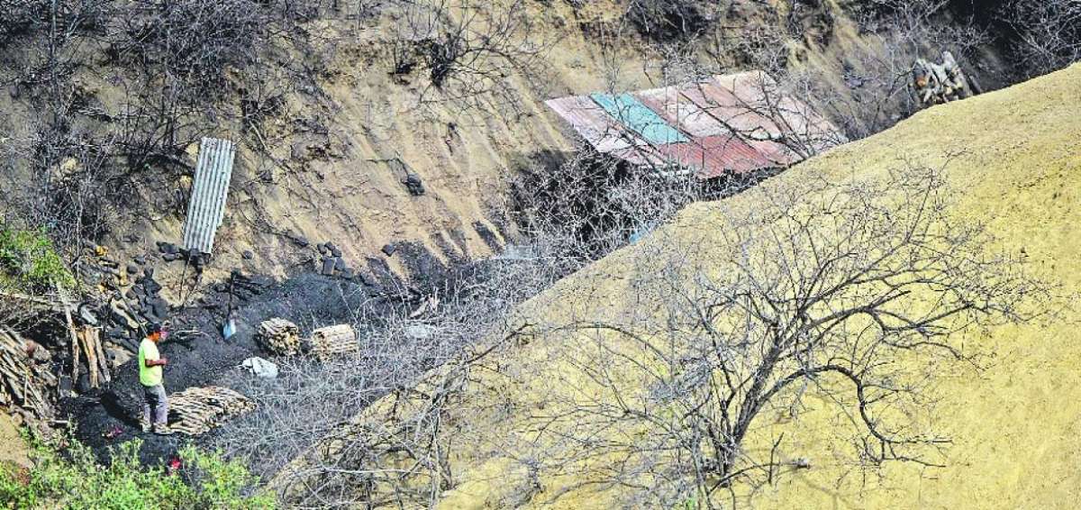 Hay lugares espec&iacute;ficos en San Juan en los cuales los productores queman la le&ntilde;a para la elaboraci&oacute;n del carb&oacute;n.