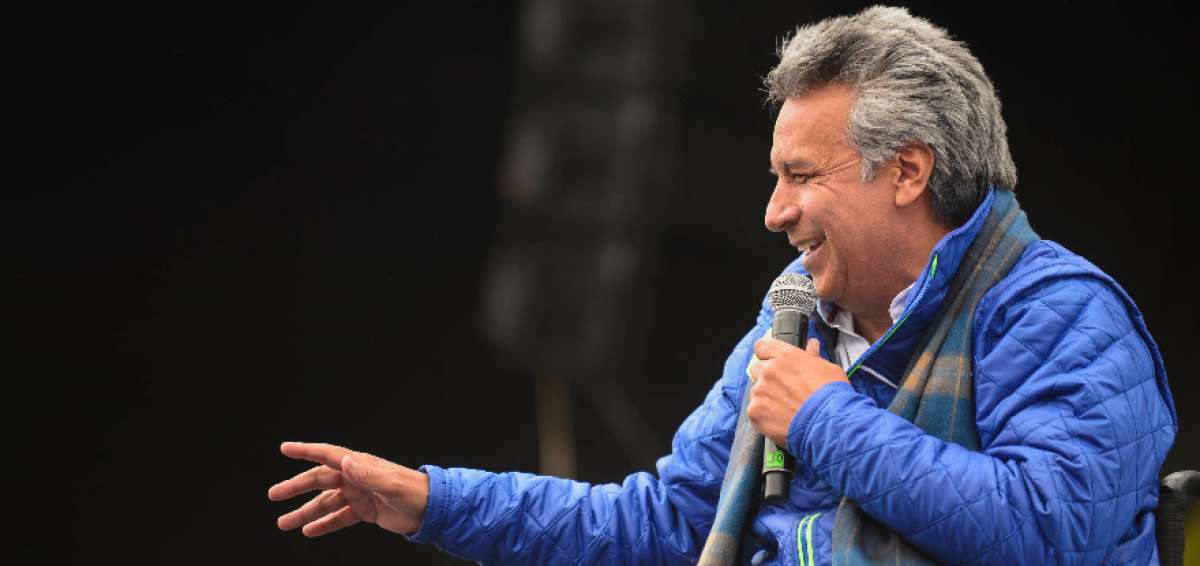 Len&iacute;n Moreno record&oacute; a Leonidas Proa&ntilde;o en Quito