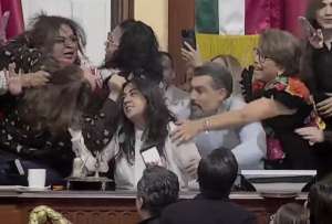 Legisladores pelearon en el Congreso de M&eacute;xico