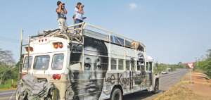 Seis j&oacute;venes de varias nacionalidades iniciaron la traves&iacute;a para constatar la problem&aacute;tica que hay en las localidades de Centro y Sudam&eacute;rica. Foto: Cortes&iacute;a Caravana Clim&aacute;tica