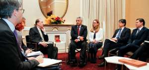 La reuni&oacute;n entre el presidente Moreno y el principal del Banco Mundial se realiz&oacute; el 14 de febrero en Washington, Estados Unidos.