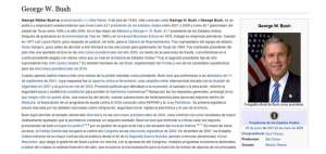 La p&aacute;gina que resume la vida del exmandatario estadounidense tiene 45.862 ediciones, superando a las registradas por la WWE (lucha libre).