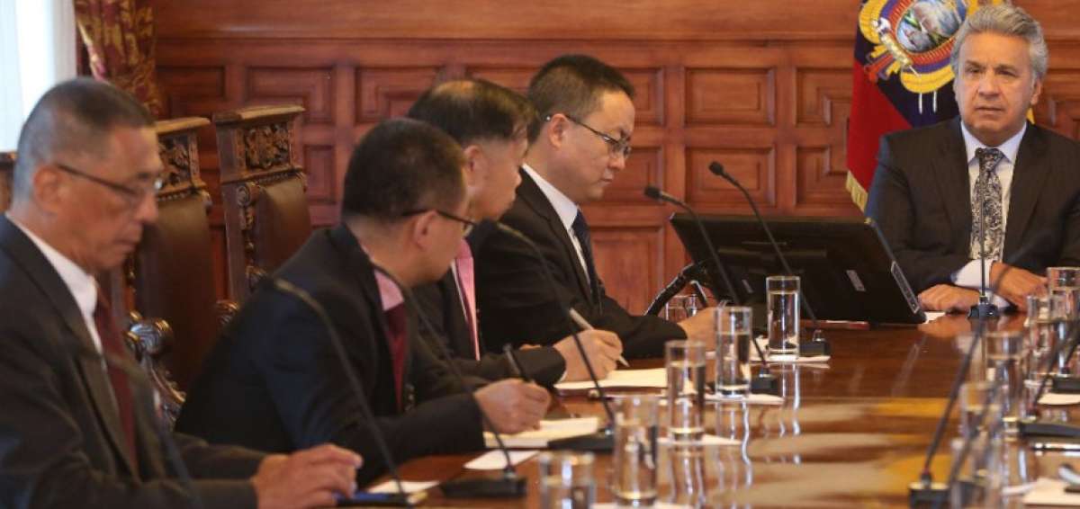 El presidente Len&iacute;n Moreno recibi&oacute; en el Palacio de Carondelet a la delegaci&oacute;n china.