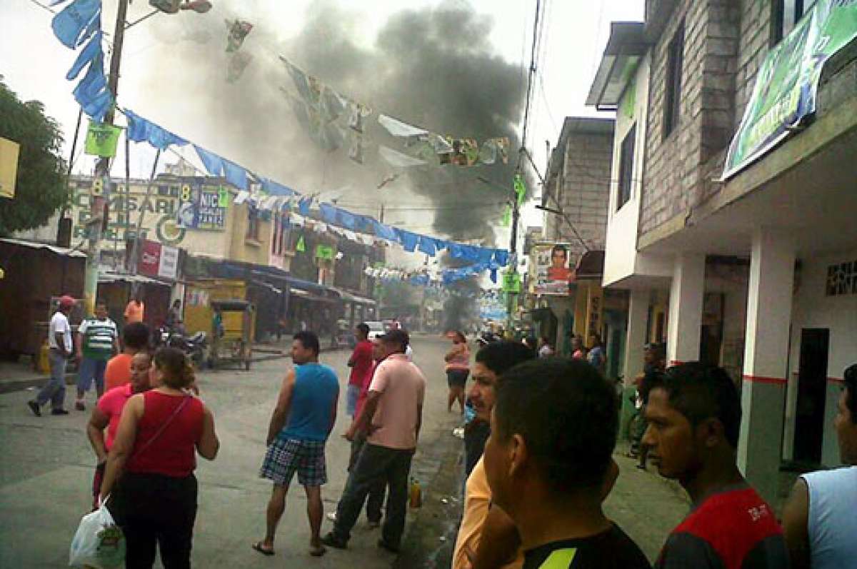 En Jujan esta ma&ntilde;ana continuaban los desmanes. Foto: Cortes&iacute;a / Nelsan Jim&eacute;nez 