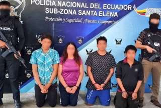 Víctima de secuestro fue liberada en Santa Elena; cinco presuntos implicados fueron detenidos