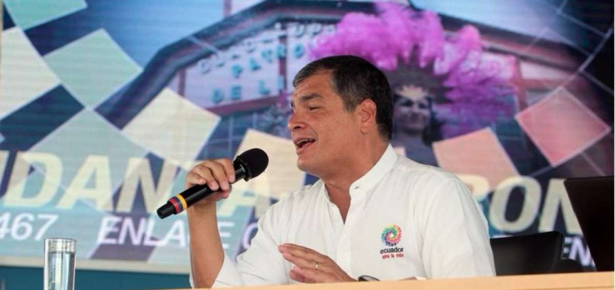 El Mandatario durante el Enlace Ciudadano 467 desde Lim&oacute;n Indanza, provincia de Morona Santiago. 