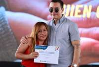 El presidente Daniel Noboa participó de un reconocimiento a cuidadores de personas vulnerables del país
