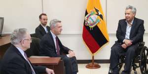 La reuni&oacute;n entre el Mandatario  y el Alto Comisionado, Filippo Grandi, se efectu&oacute; en el Gobierno Zonal.