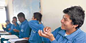 El Instituto INAL, ubicado en Quito, recibe a 180 alumnos desde inicial hasta tercero de bachillerato. Foto: Carina Acosta