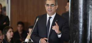 Gustavo Jalkh, presidente del Consejo de la Judicatura,durante su intervenci&oacute;n ante la Comisi&oacute;n de Fiscalizaci&oacute;n. 