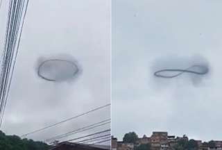 Un extraño aro negro se divisó en el cielo de Caracas.  