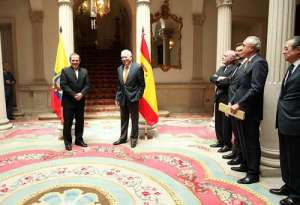 El canciller de Ecuador, Ricardo Pati&ntilde;o, se reuni&oacute; hoy un Madrid con su hom&oacute;logo espa&ntilde;ol Jos&eacute; Manuel Garc&iacute;a-Margallo. Foto: Canciller&iacute;a 