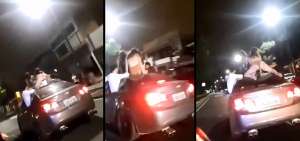 En el video se pueden escuchar gritos de apoyo y reproche de las personas alrededor.