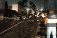 Así quedaron los autos tras el accidente de tránsito donde estuvo involucrado Jorge Fossati