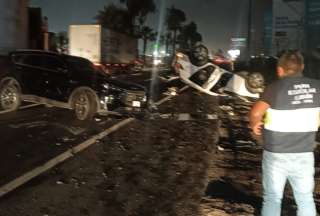Así quedaron los autos tras el accidente de tránsito donde estuvo involucrado Jorge Fossati
