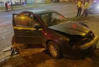 Se registró un accidente de tránsito durante la madrugada de este sábado en Quito